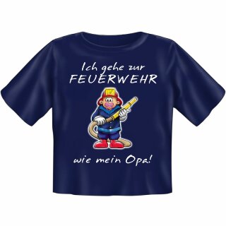 Kinder-Shirt "Ich gehe zur Feuerwehr wie mein Opa" 134/146
