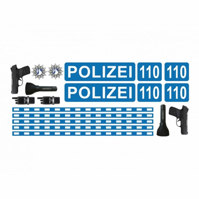 Polizei-Aufkleber-Set 1 - 118 x 50 cm, 37,90 €