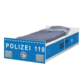 Polizei-Aufkleber für Bett FLAXA von IKEA - 2 Kästen